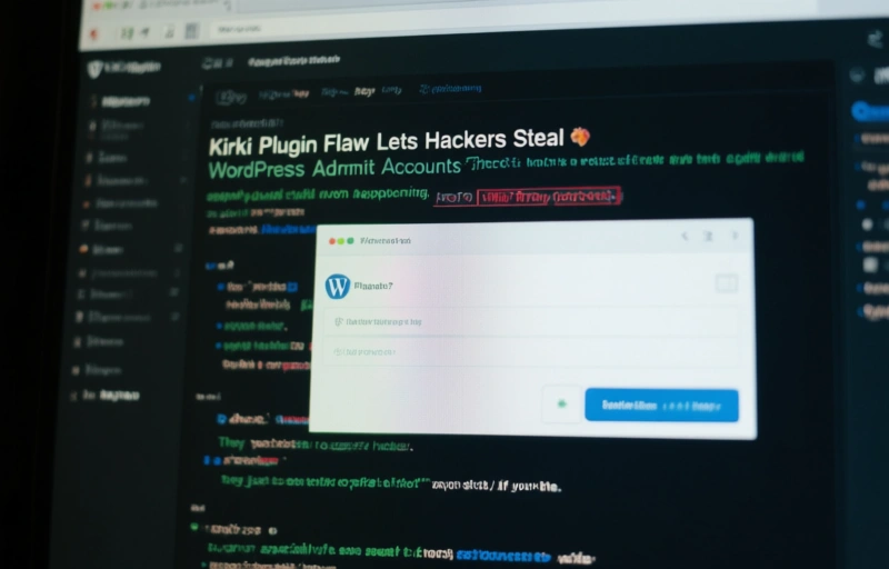 Visual representation of Kirki Plugin Flaw Lets Hackers Steal WordPress Admin Accounts