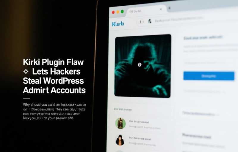 Visual representation of Kirki Plugin Flaw Lets Hackers Steal WordPress Admin Accounts