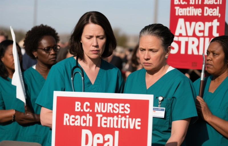 Visual representation of B.C. Nurses Reach Tentative Deal, Avert Strike