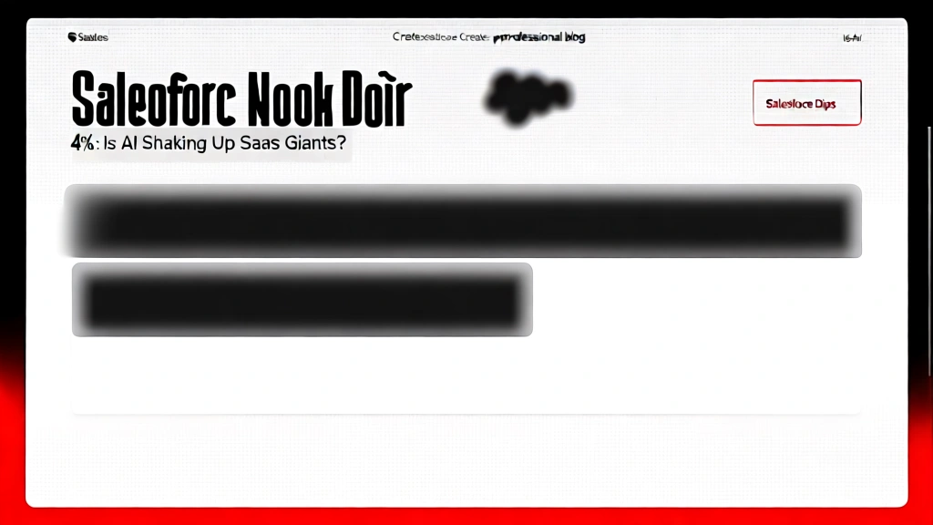 Salesforce Stock Dips 4%: Is AI Shaking Up SaaS Giants?