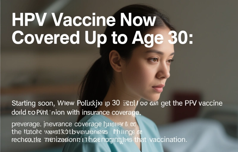 Visual representation of HPV Vaccine Now Covered Up to Age 30