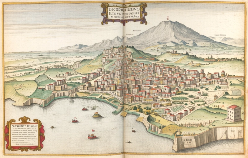 Visual representation of Decoding Jan van Stinemolen's 1582 Panorama of Naples