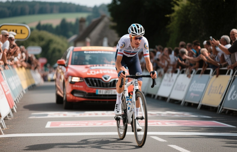 Visual representation of Cosnefroy Takes Stage 2 Victory at Boucles de la Mayenne