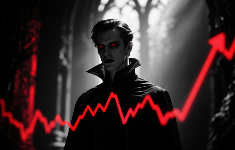 Visuele weergave van Gamingaandelen kelderden in januari