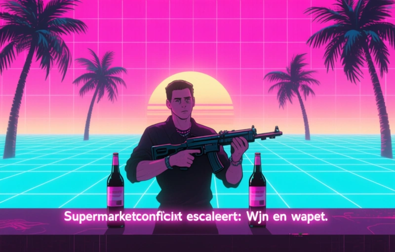 Supermarktconflict escaleert: Wijn en wapens