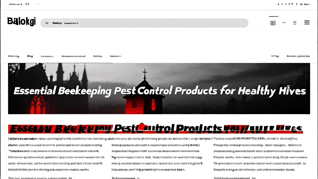 Essential Beekeeping Pest Control Products for Healthy Hives