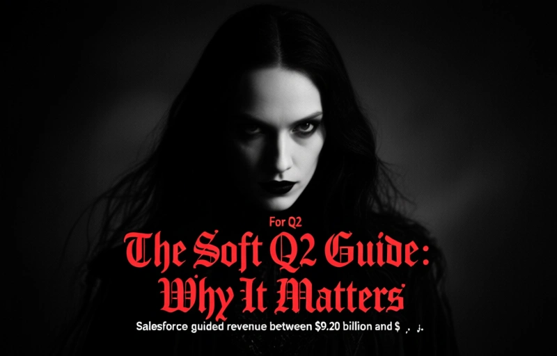 Visual representation of Salesforce Beats Q1, Soft Q2 Guide Spooks SaaS Bulls