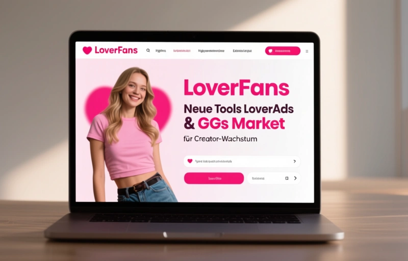 Visuelle Darstellung von LoverFans Launch