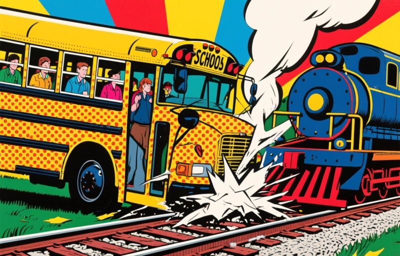 School Bus Struck by Train in Bushnell; All Students Safe