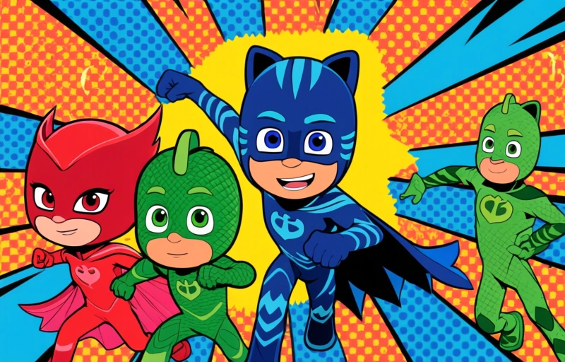 Visuele weergave van PJ Masks Superhelden