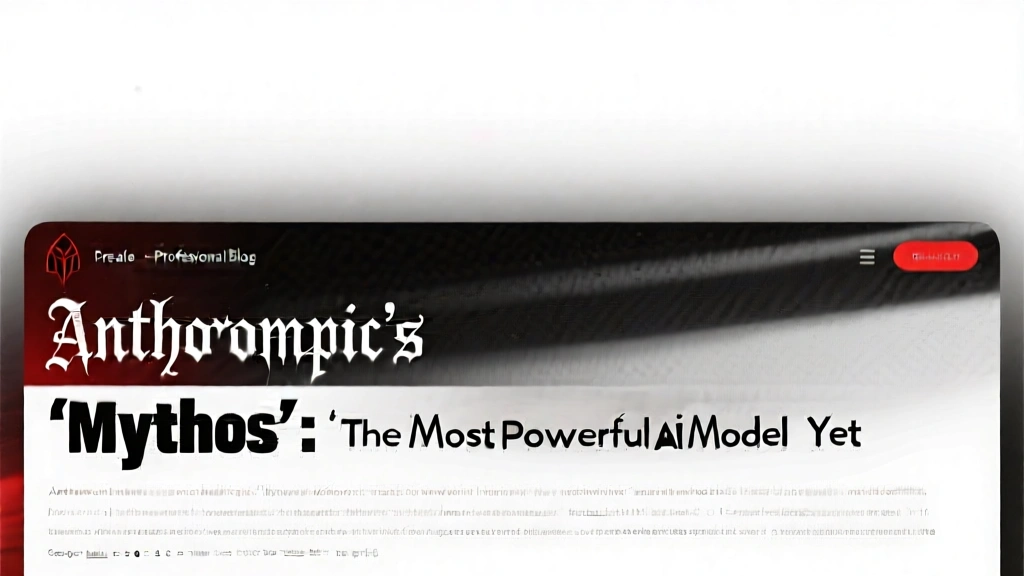 Anthropic's 'Mythos': The Most Powerful AI Model Yet