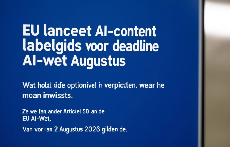 Visuele weergave van EU lanceert AI-contentlabelgids voor deadline AI-wet augustus