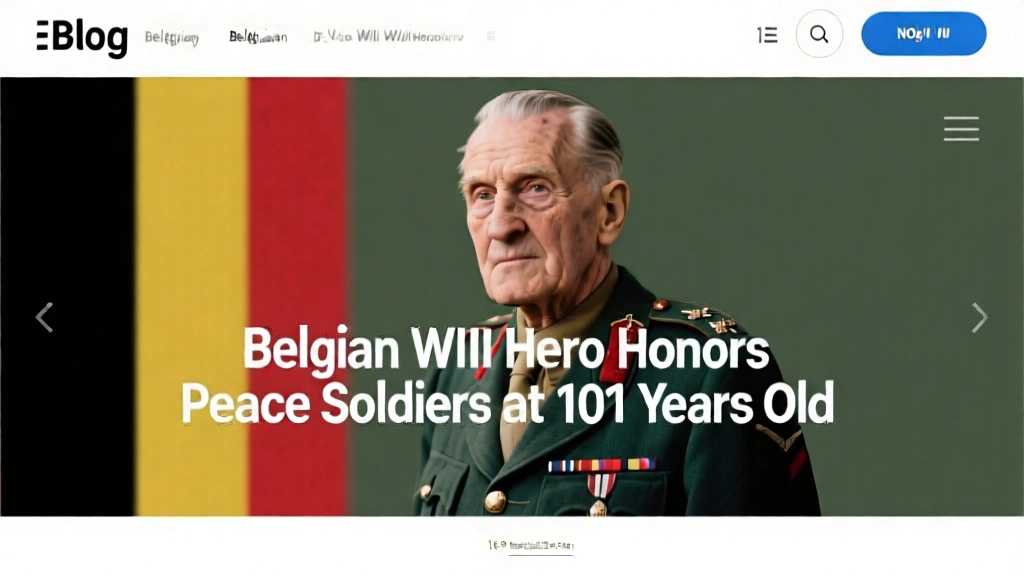 Belgian WWII Hero Honors Peace Soldiers at 101 Years Old