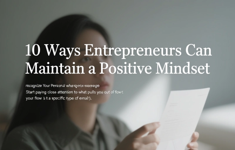 Visual representation of 10 Ways Entrepreneurs Can Maintain a Positive Mindset
