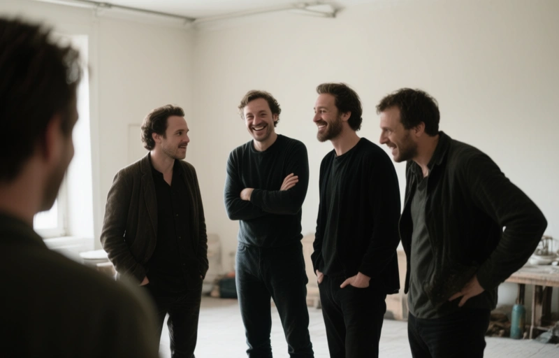 Hayden Harding und Zac Barrett im Dreier mit Paolo Bruni