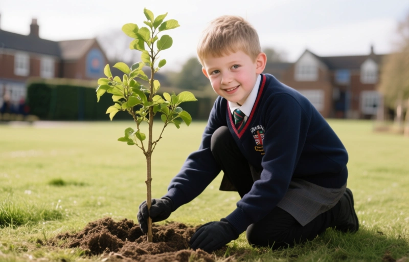 Visual representation of North Gate British School Plants Trees for Lasting Charity