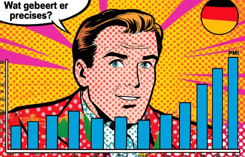 Visuele weergave van Duitse economie krimpt
