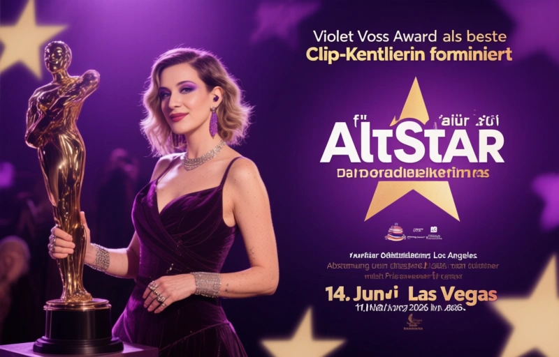Visuelle Darstellung von Violet Voss für AltStar Award als beste Clip-Künstlerin nominiert