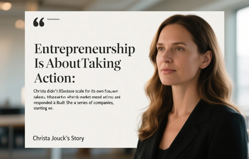 Visual representation of Entrepreneurship Is About Taking Action