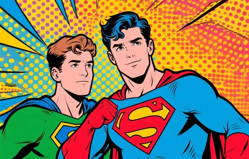 Visuele weergave van Superhelden in Actie