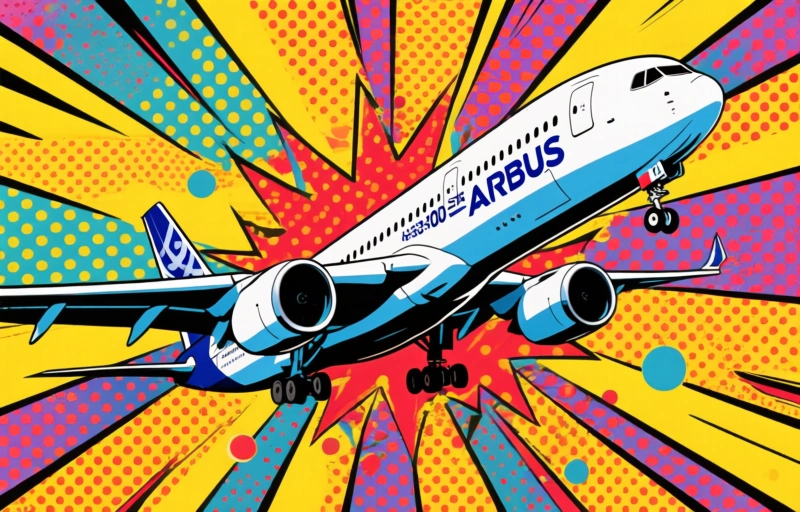 Visuelle Darstellung von British Airways A350 verliert Rad beim Start in Las Vegas