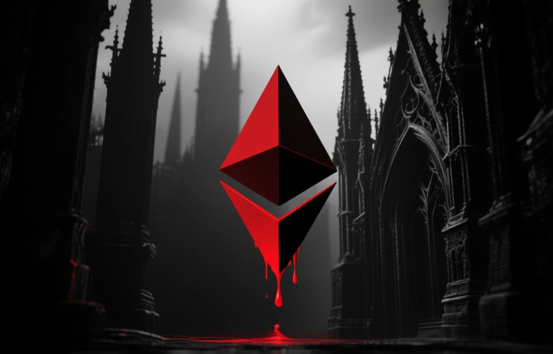Visual representation of Ethereum Dips as Crypto Market Wobbles