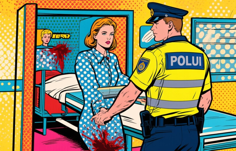 Visuaalinen esitys aiheesta Nainen ammuttu, mies otettu kiinni 6 tunnin piirityksen jälkeen