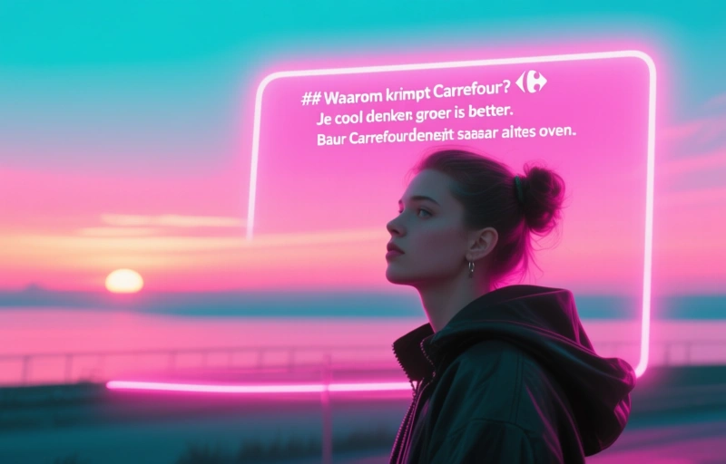 Visuele weergave van Carrefour Hasselt halveert supermarkt, nieuwe winkels