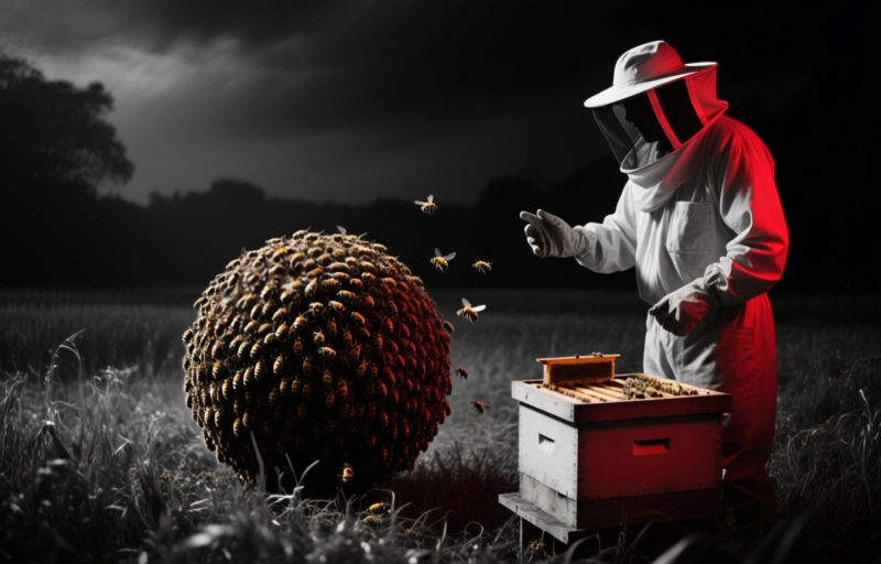 Solid Ball of Bees: A Lucky Beekeeper's Sight