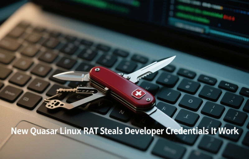 Visual representation of New Quasar Linux RAT Steals Developer Credentials