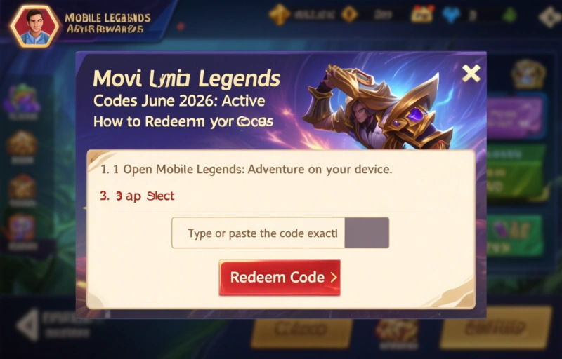 Visual representation of Mobile Legends Adventure Codes June 2026