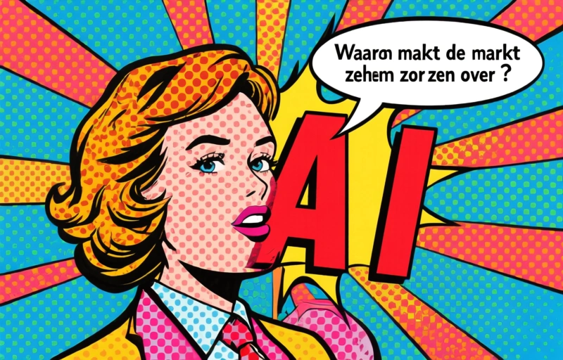 Visuele weergave van Wall Street daalt sterk door AI-zorgen