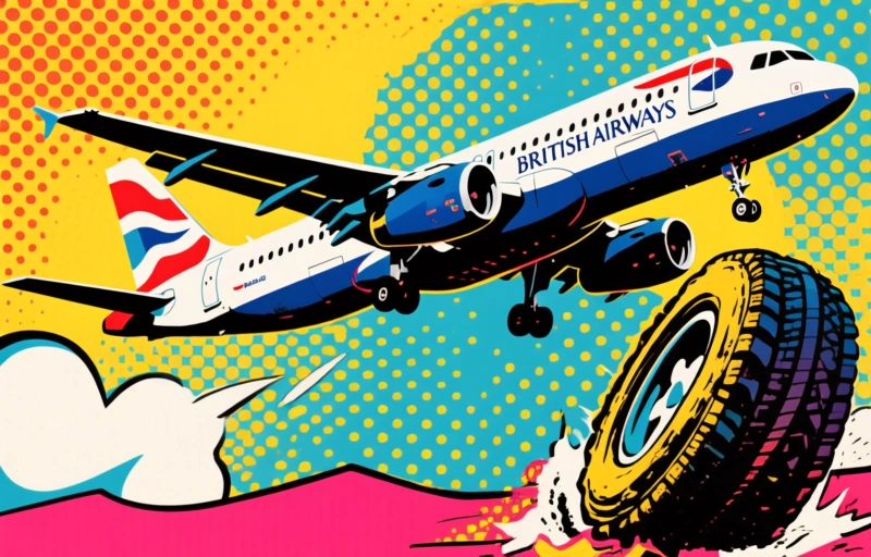 Avión de British Airways pierde neumático en despegue de Las Vegas