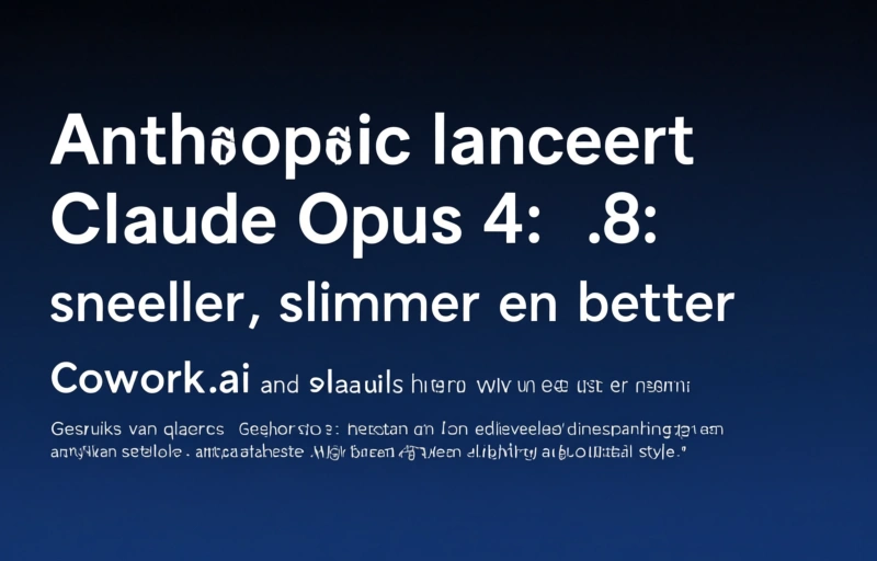 Visuele weergave van Anthropic lanceert Claude Opus 4.8