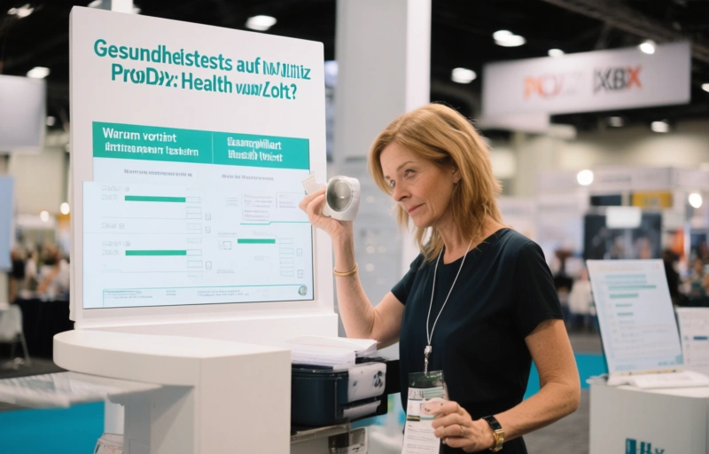 Visuelle Darstellung von Gesundheitstests auf der XBIZ Miami