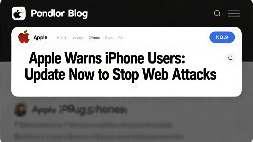 Apple Warns iPhone Users: Update Now to Stop Web Attacks