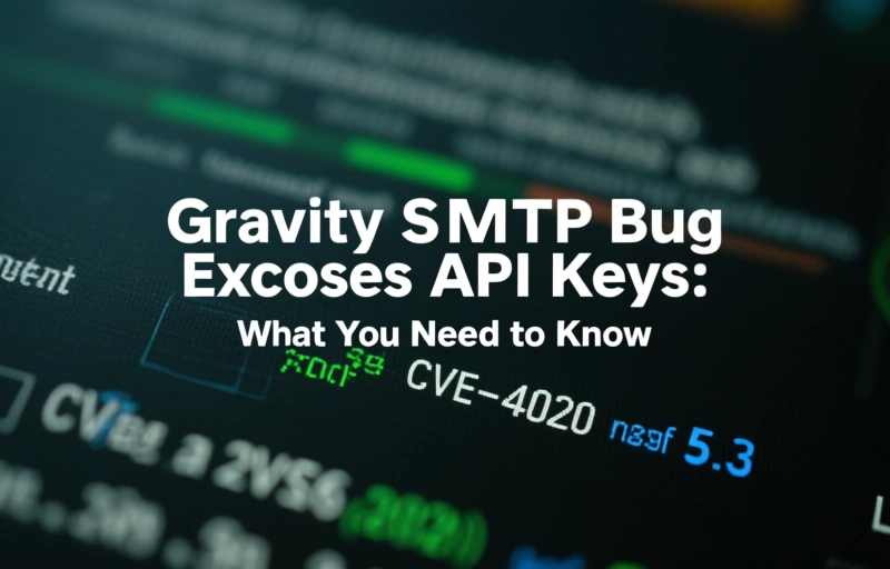 Visual representation of Gravity SMTP Bug Exposes API Keys
