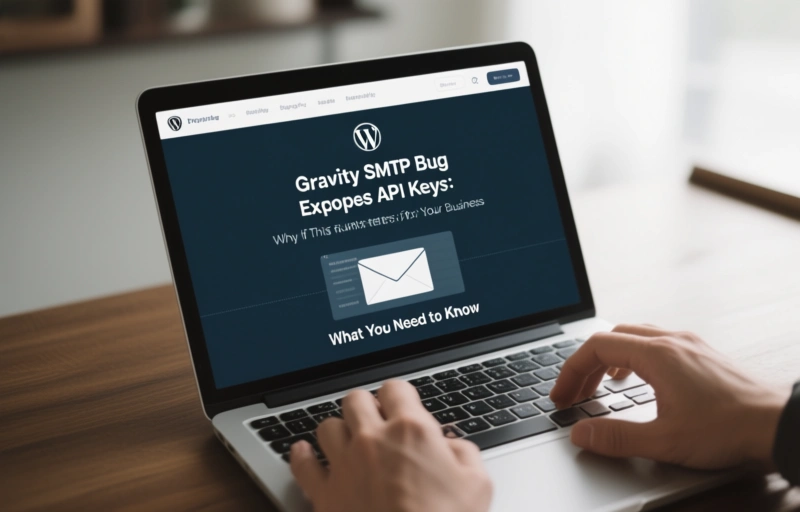 Visual representation of Gravity SMTP Bug Exposes API Keys