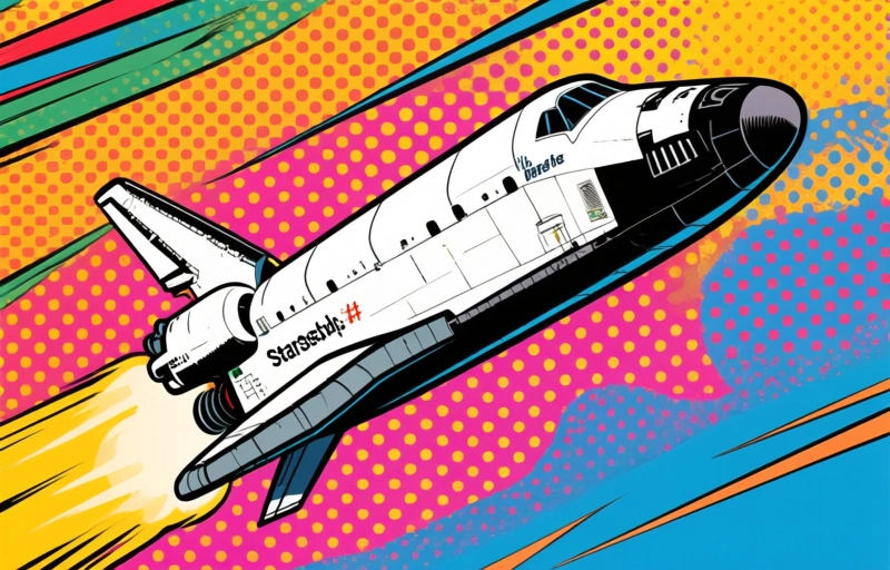 Visuele weergave van Starship-test