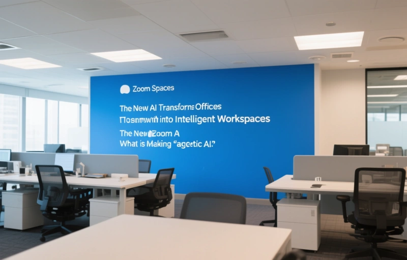 Visual representation of Zoom Spaces AI Transforms Offices into Intelligent Workspaces