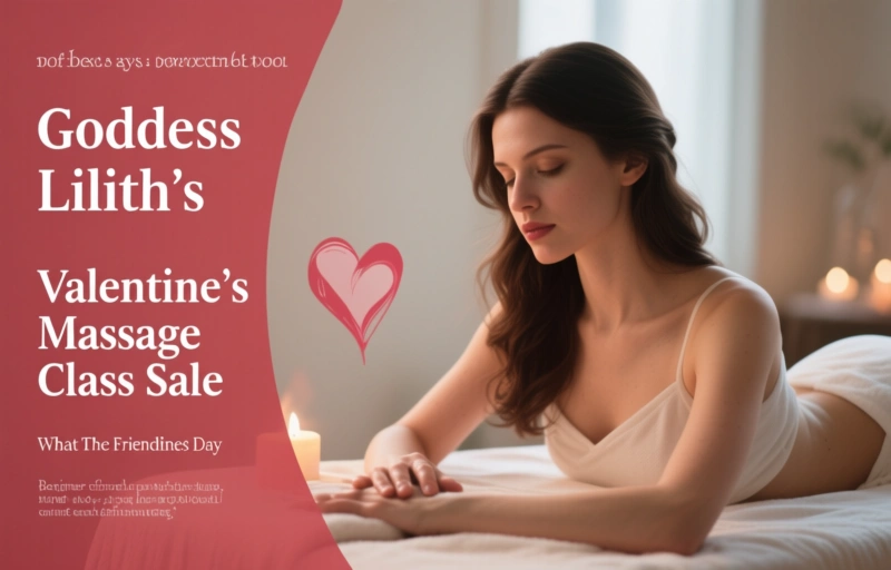 Visual representation of Goddess Lilith's Valentine's Day Massage Class Sale