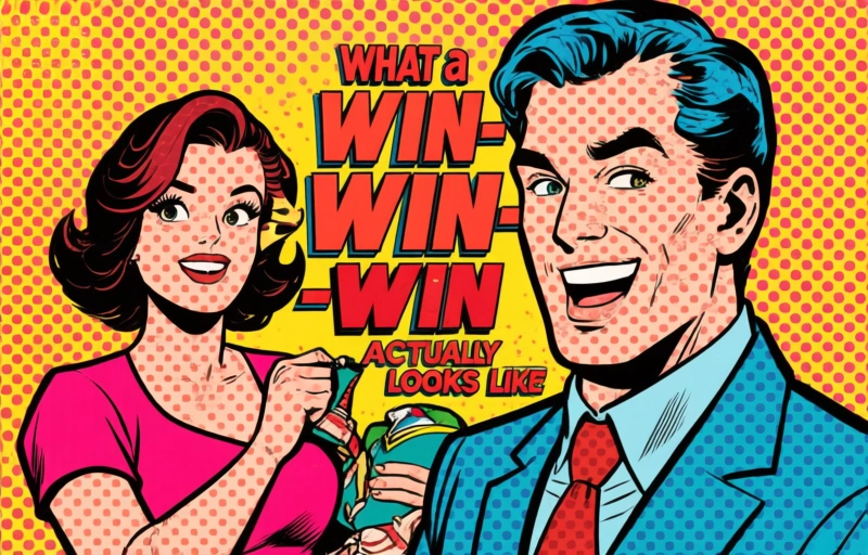 Visual representation of Win-Win for Business and People in Circular Economy