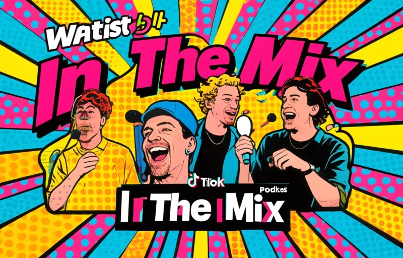 Visuele weergave van Tweede seizoen TikTok 'In The Mix' podcast
