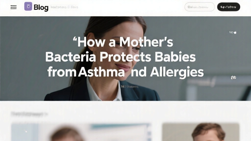 How a Mother's Bacteria Protects Babies from Asthma and Allergies