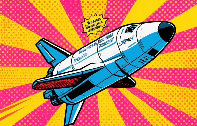 Visuele weergave van SpaceX-beursgang