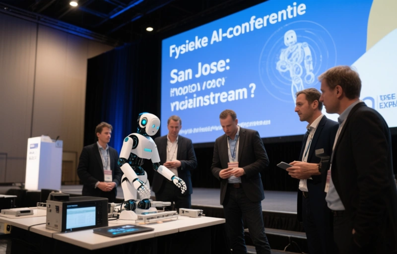 Visuele weergave van Fysieke AI-conferentie in San Jose