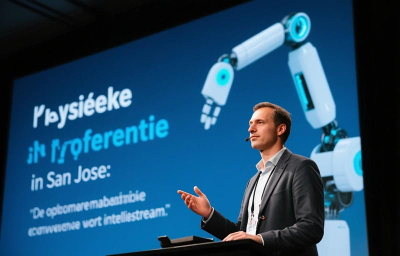 Visuele weergave van Fysieke AI-conferentie in San Jose