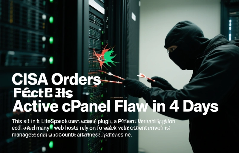 Visual representation of CISA Orders Feds to Patch Active cPanel Flaw in 4 Days