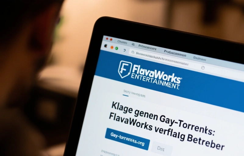 Visuelle Darstellung von Klage gegen Gay-Torrents