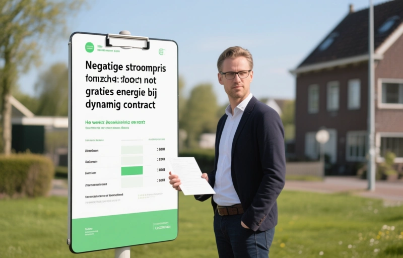 Visuele weergave van Negatieve stroomprijs